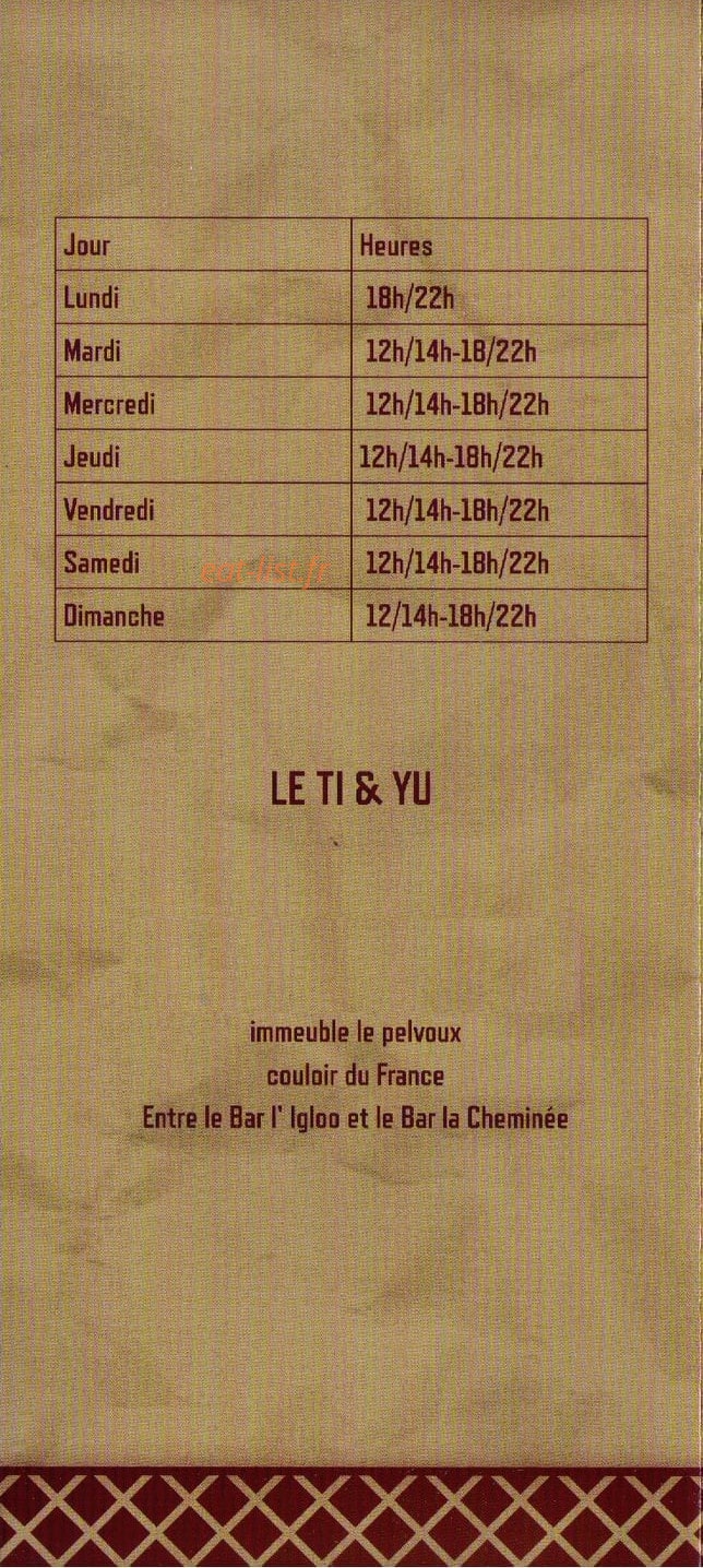 Le ti & yu — carte page 5