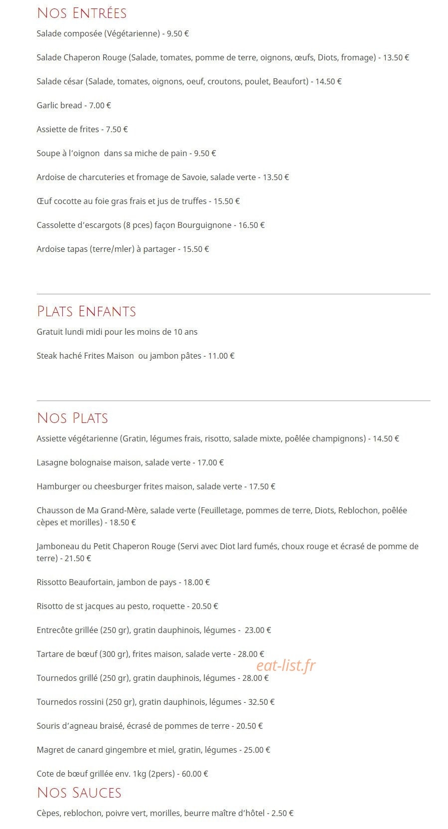 Petit Chaperon Rouge — carte page 1