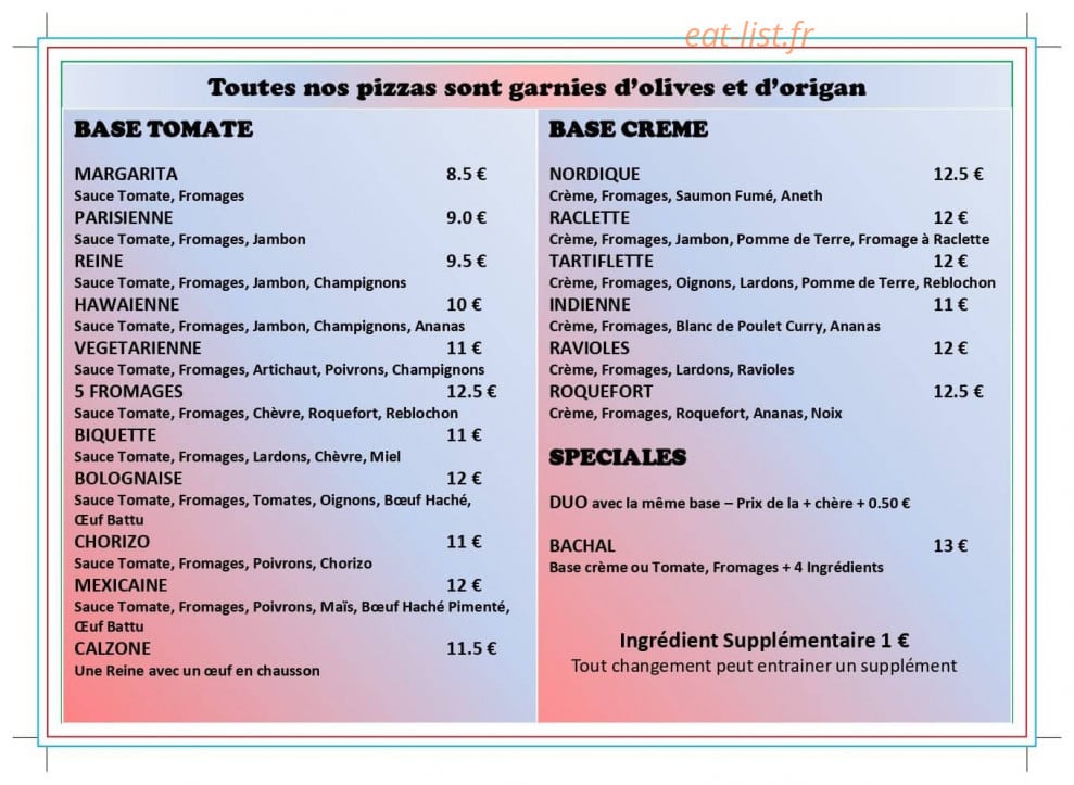 Le Bachal — carte page 1