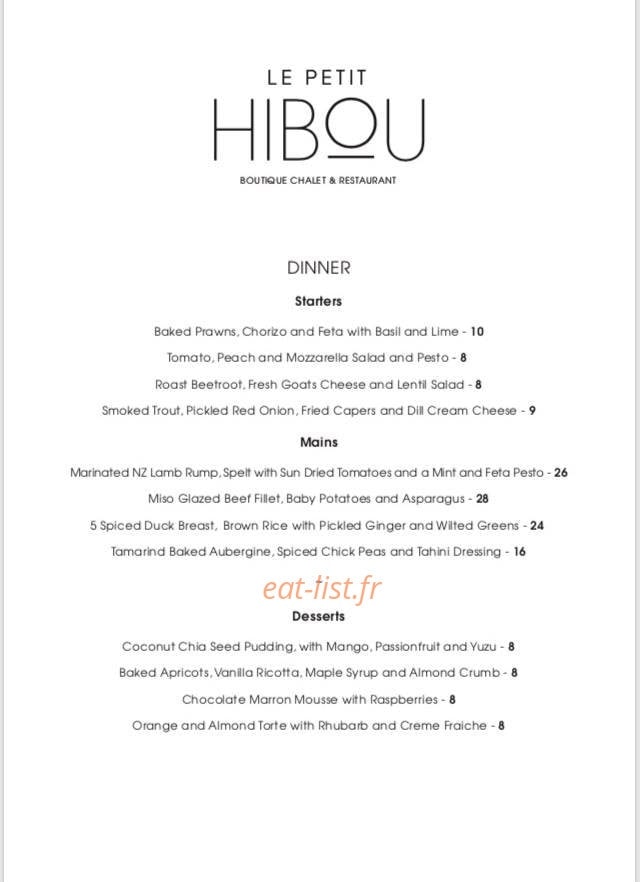 Le Petit Hibou — carte page 3