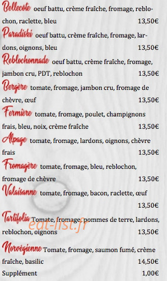 Refuge Pizz' — carte page 2