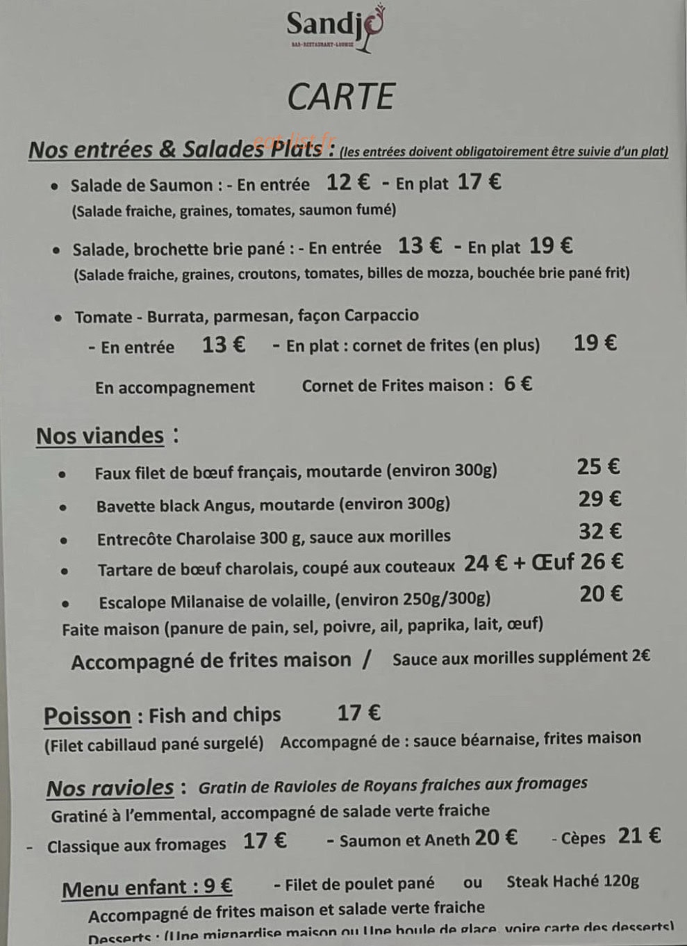 Sandjo — carte page 1
