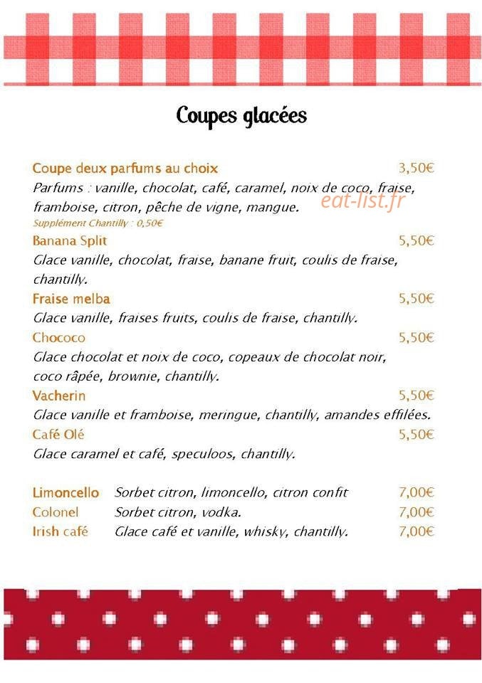 Le Café Gourmand — carte page 2