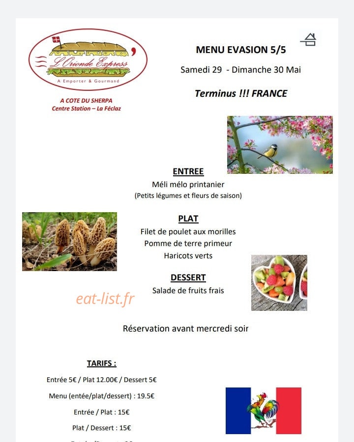 L' Orionde Express' — carte page 1