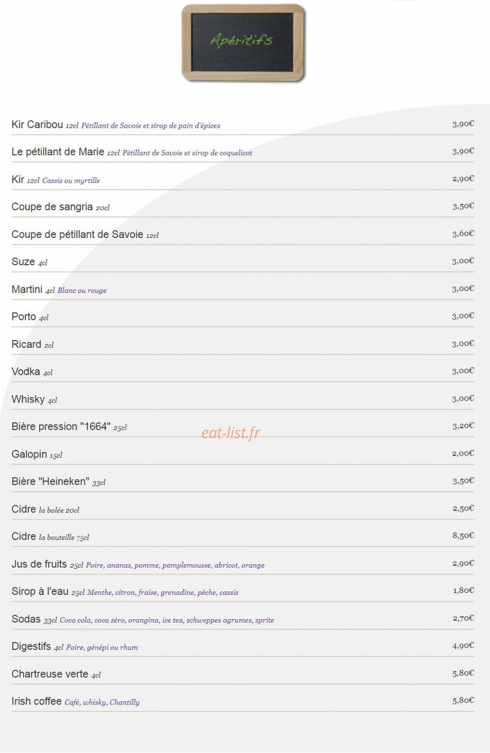 Le Caribou — carte page 4