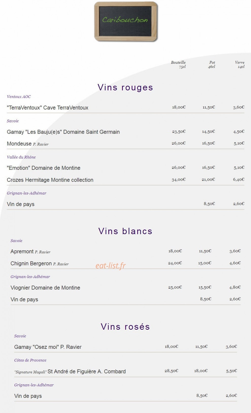 Le Caribou — carte page 5