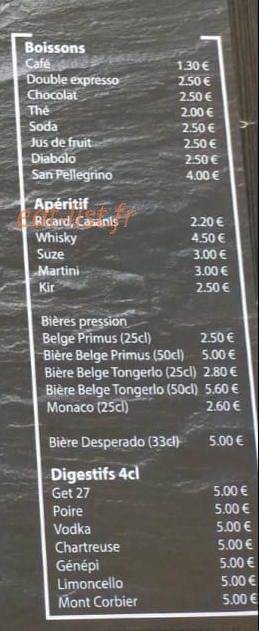 Restaurant l'Ultime — carte page 2