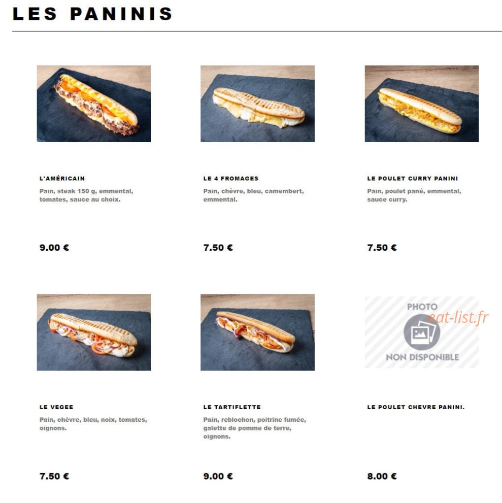 Burger 73 — carte page 3