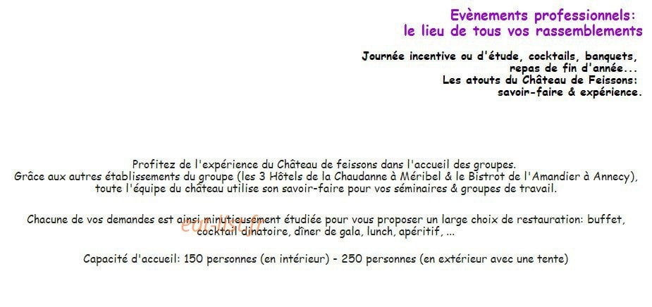 Chateau  Feissons — carte page 1