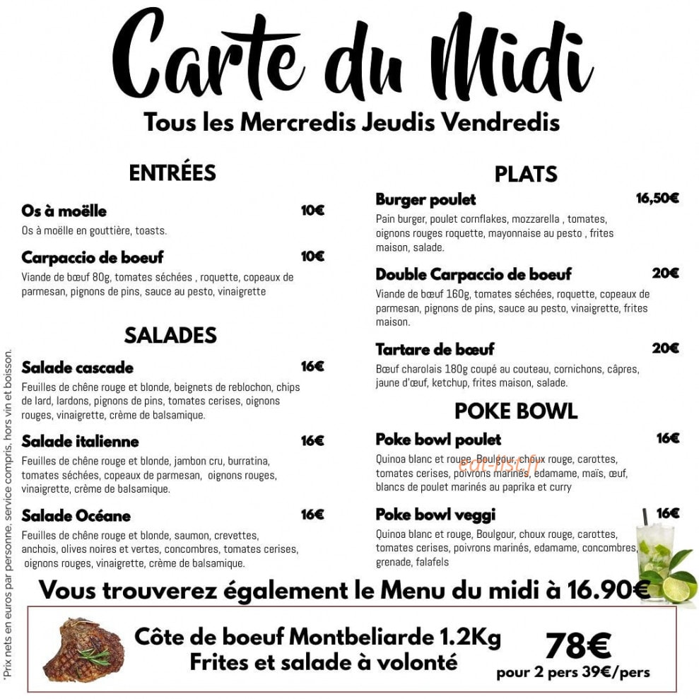 La Cascade — carte page 1