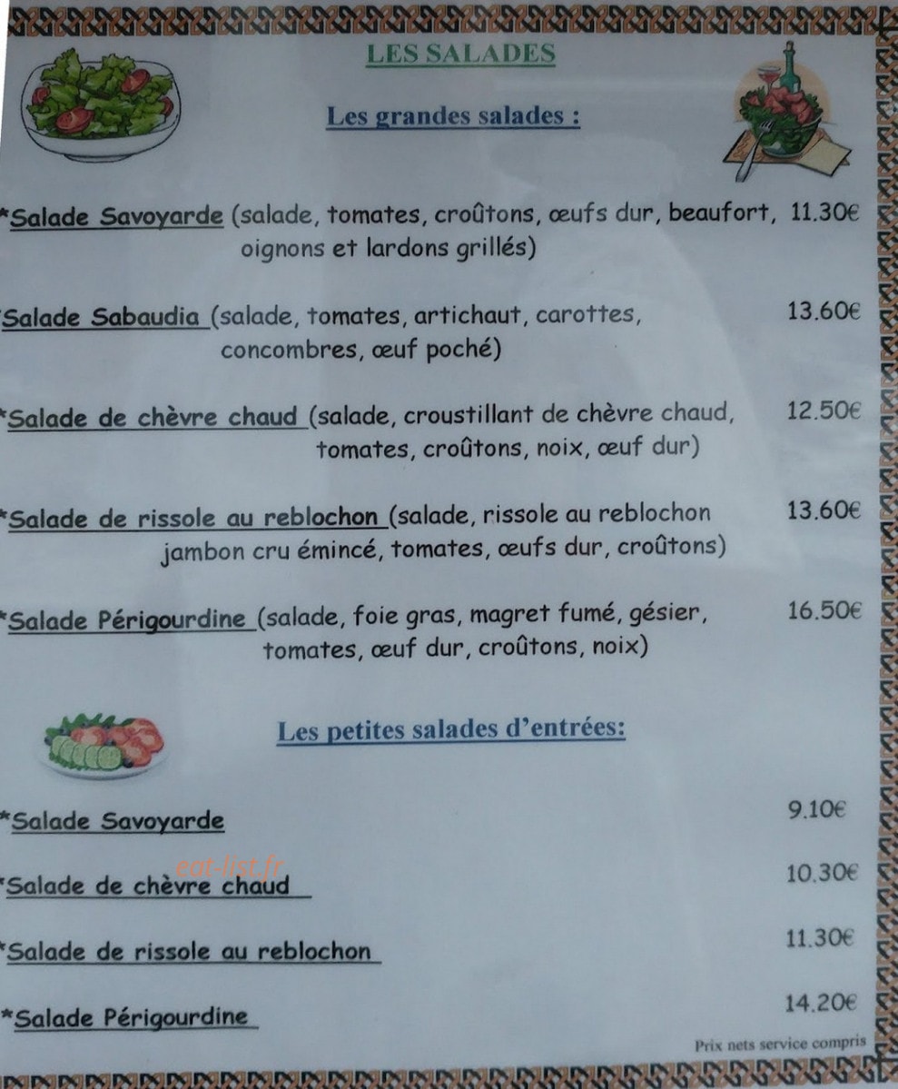 La Sabaudia — carte page 1