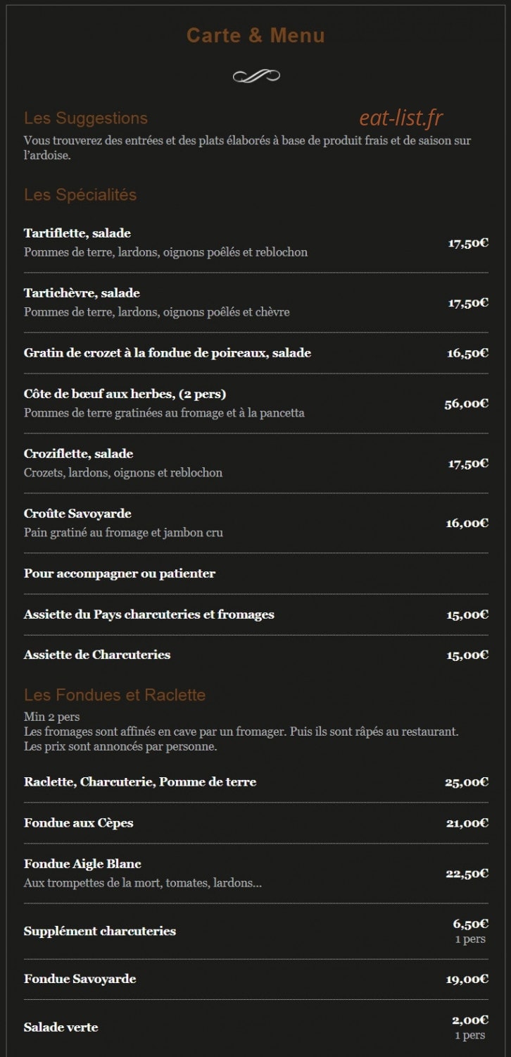 L'Aigle Blanc — carte page 1