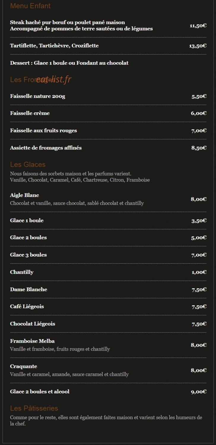 L'Aigle Blanc — carte page 2