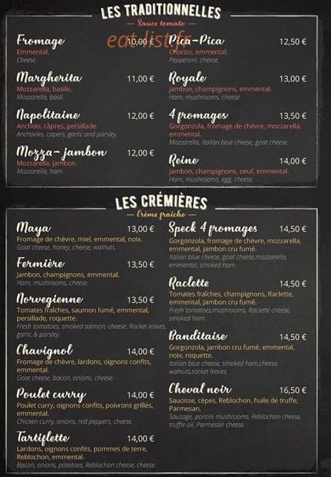 La Casa Pizz' — carte page 2