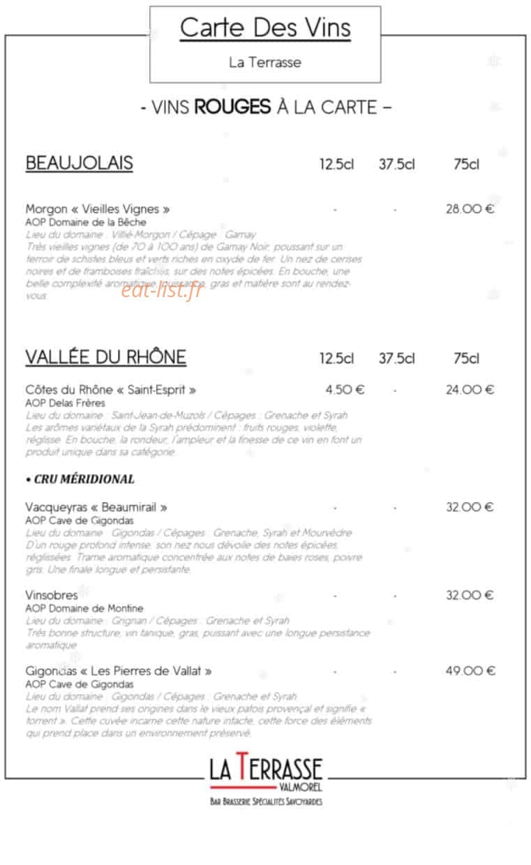 La Terrasse — carte page 16