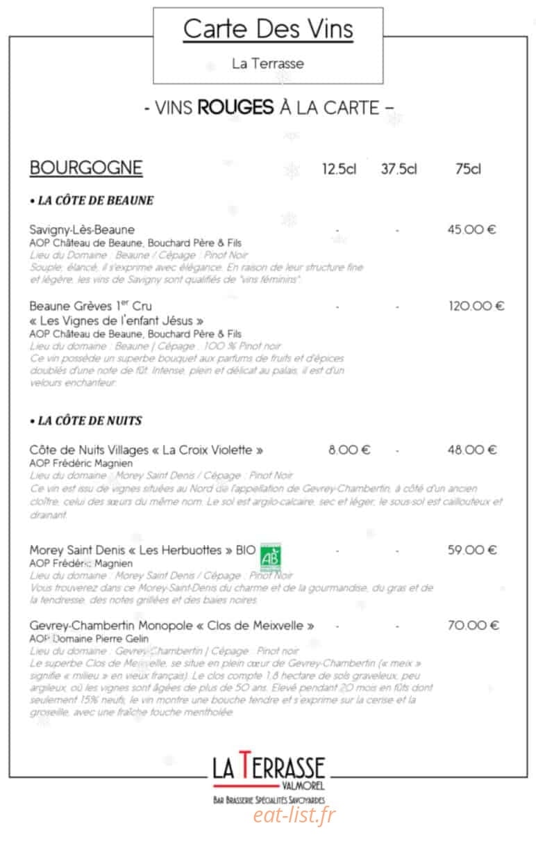 La Terrasse — carte page 18