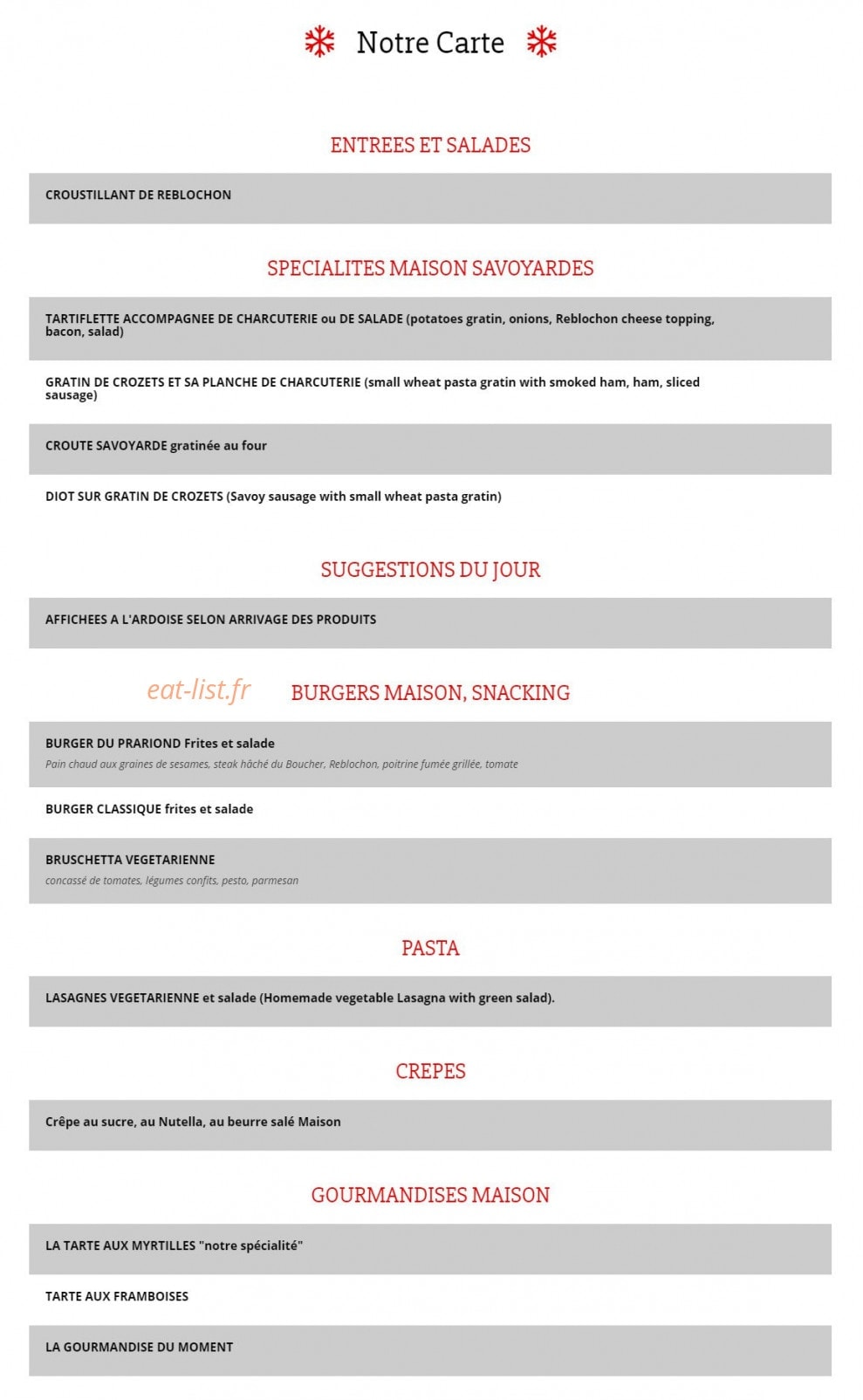 Le Prariond — carte page 1