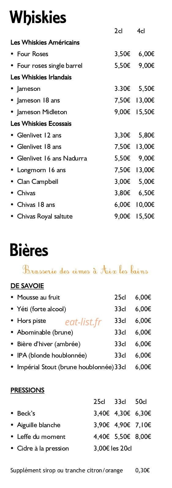 Café Léo — carte page 9