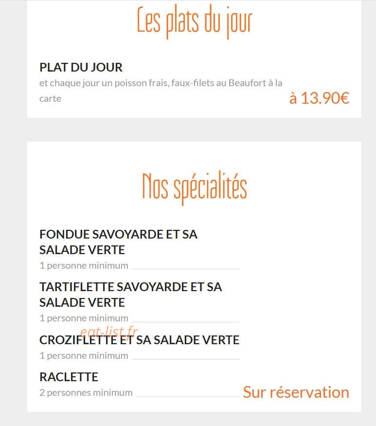 Hôtel Du Grand Mont — carte page 1