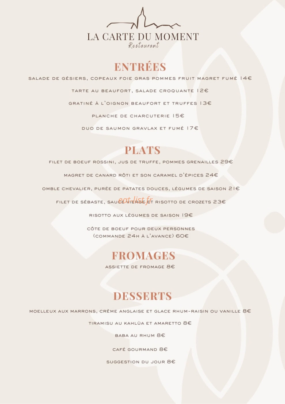 Hôtel La Roche — carte page 1