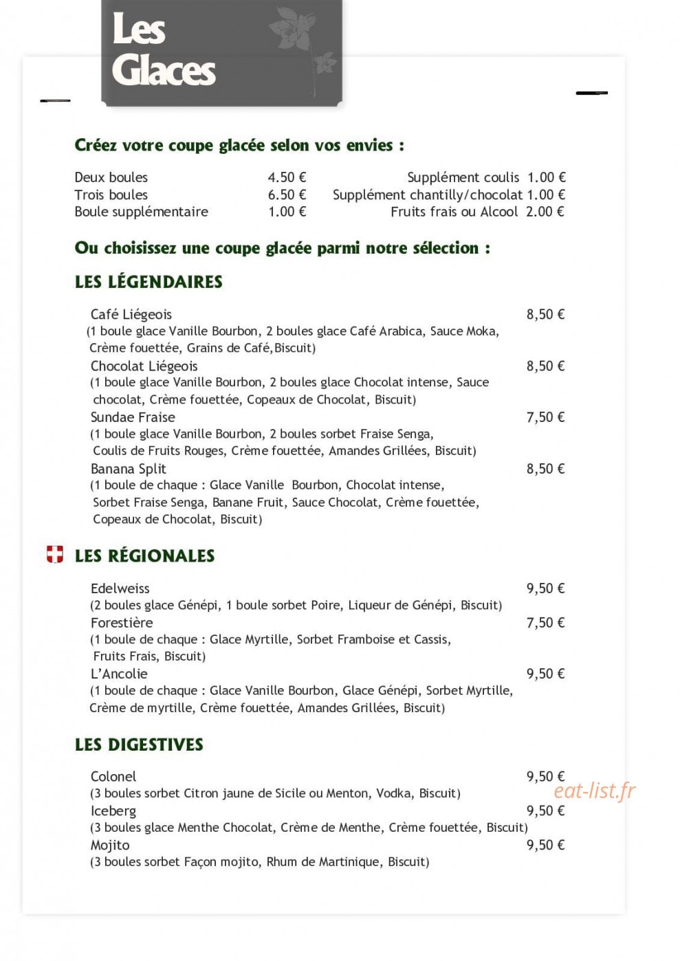 La Table de Joséphine — carte page 10