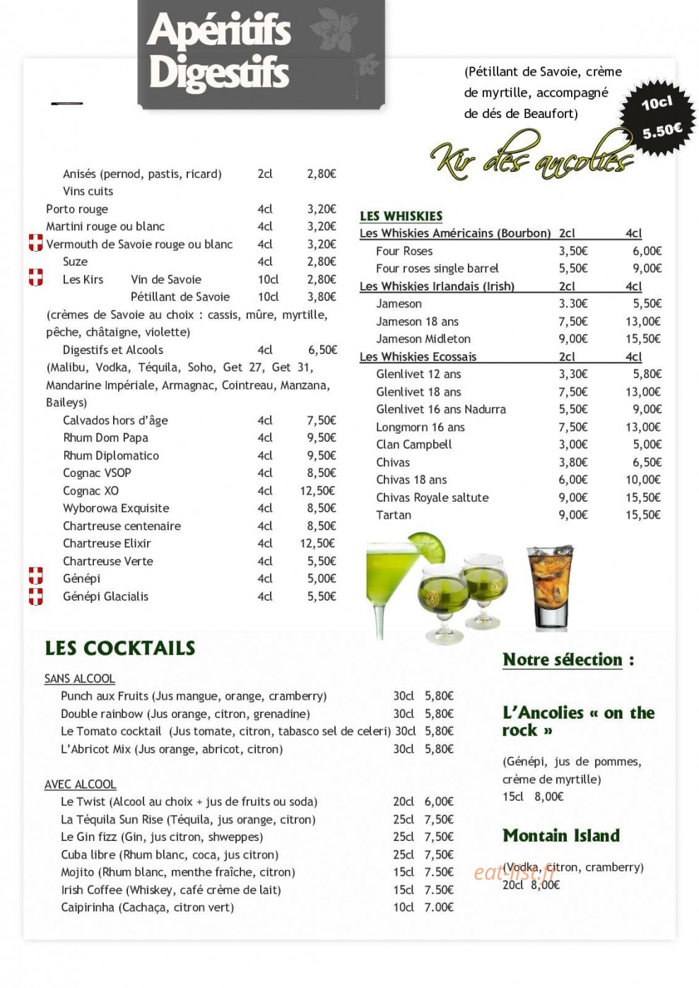 La Table de Joséphine — carte page 11