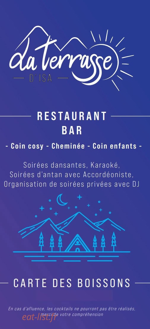 La terrasse d'ISA — carte page 6