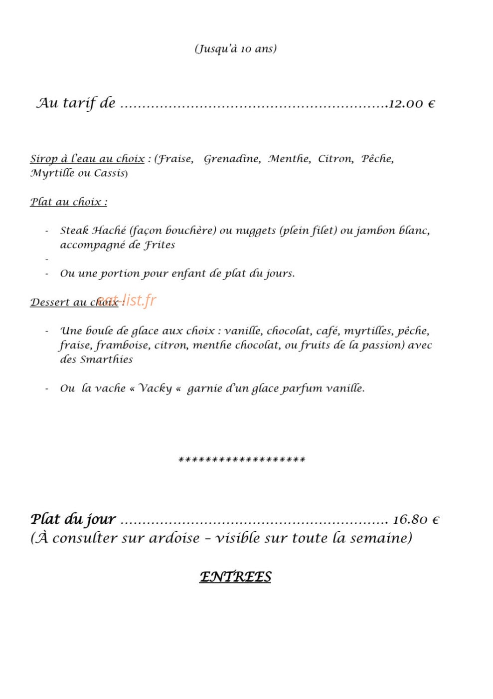 La terrasse d'ISA — carte page 5
