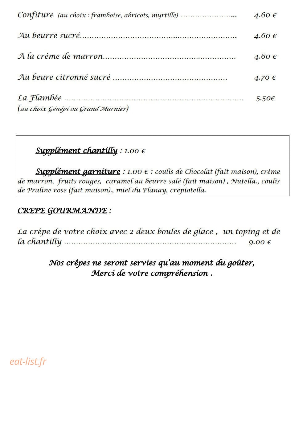 La terrasse d'ISA — carte page 15