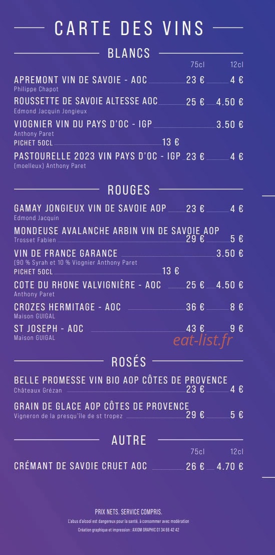 La terrasse d'ISA — carte page 8