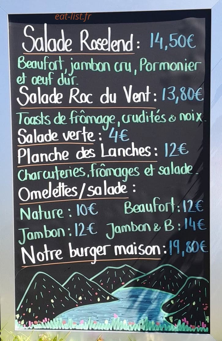 Restaurant des Lanches — carte page 2