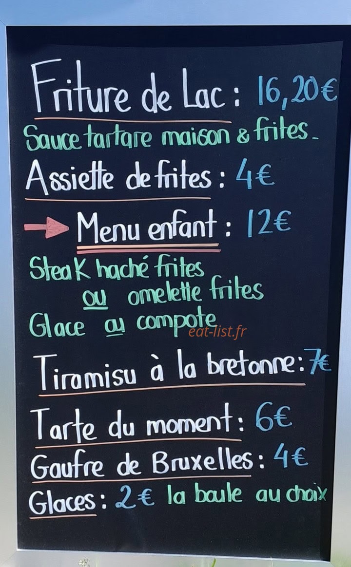 Restaurant des Lanches — carte page 1
