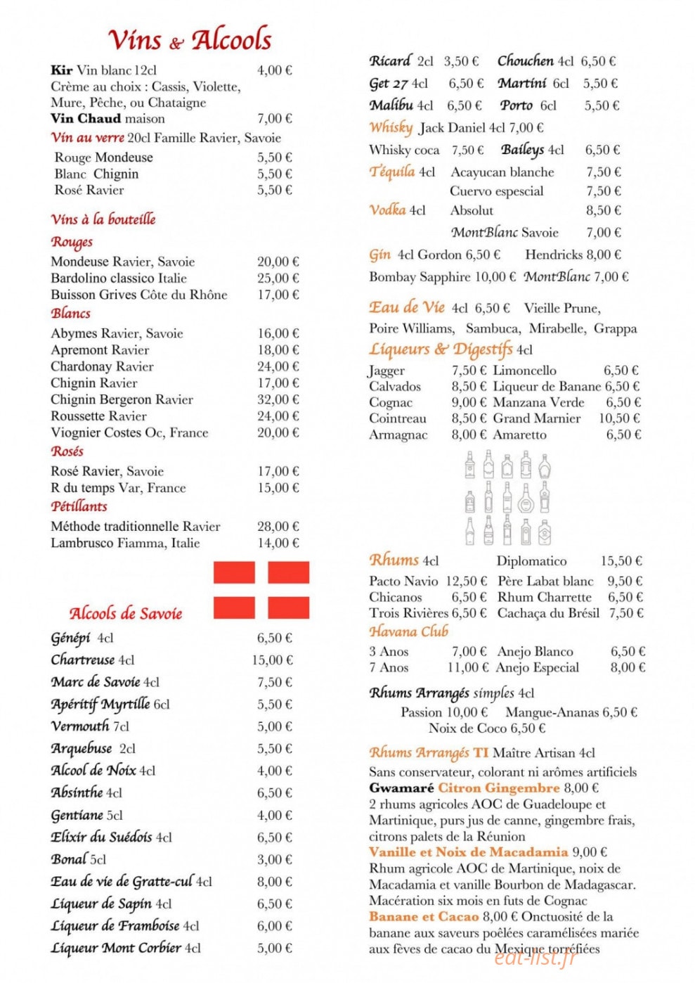 Café de Montagne — carte page 5