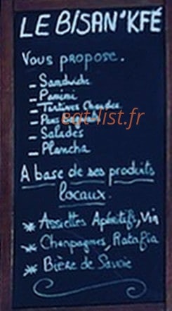 Le Bisan'Kfé — carte page 1