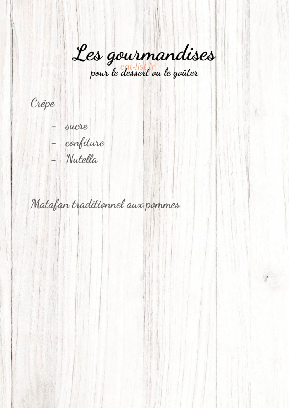 Le Casse Croûte du Pachon — carte page 4