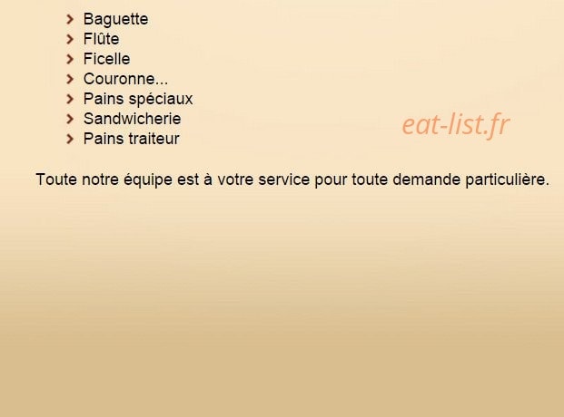 Au Bon Pain — carte page 1