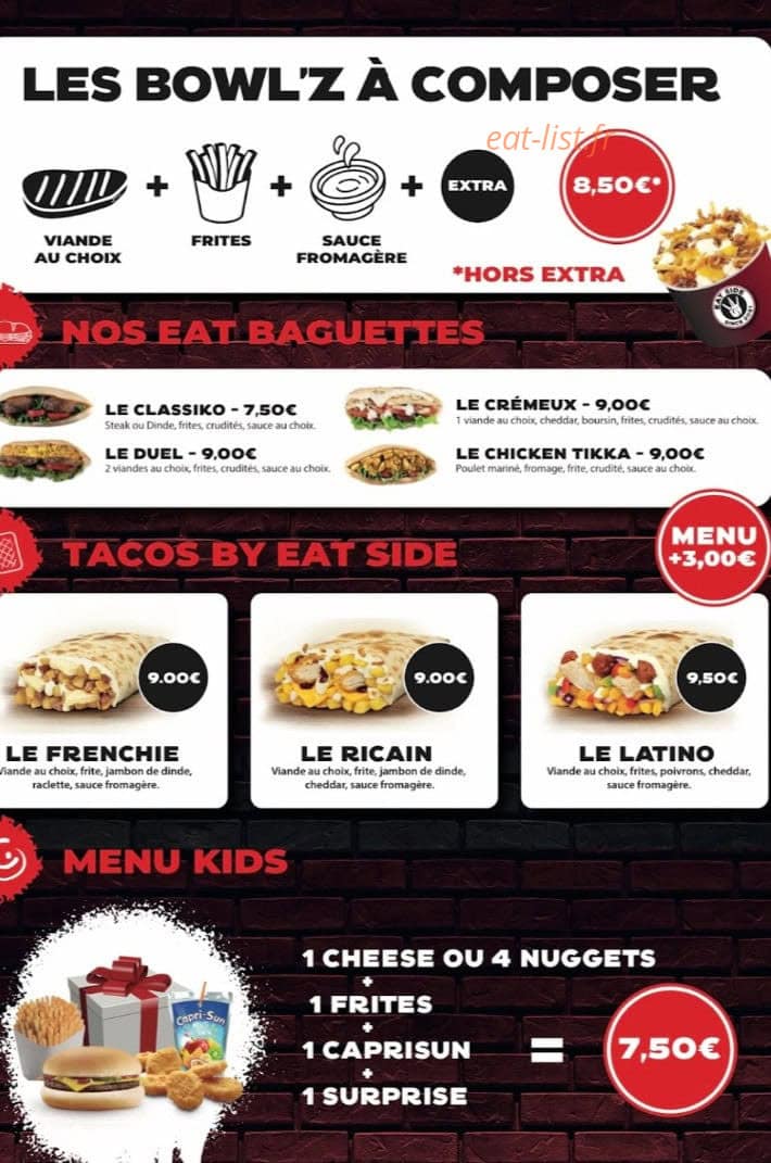 Eat Side II — carte page 3