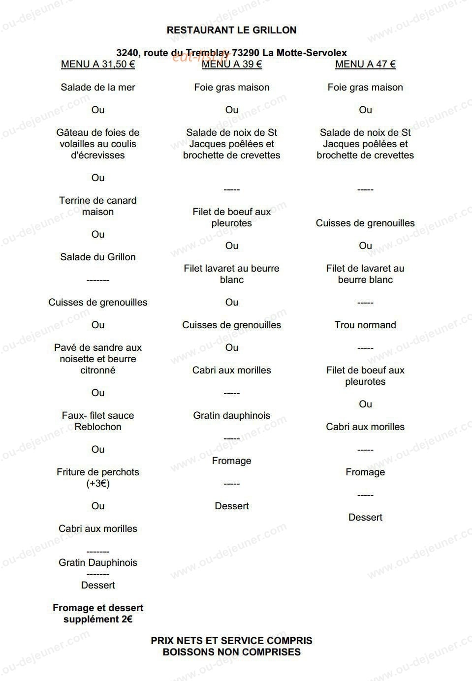 Le grillon — carte page 3