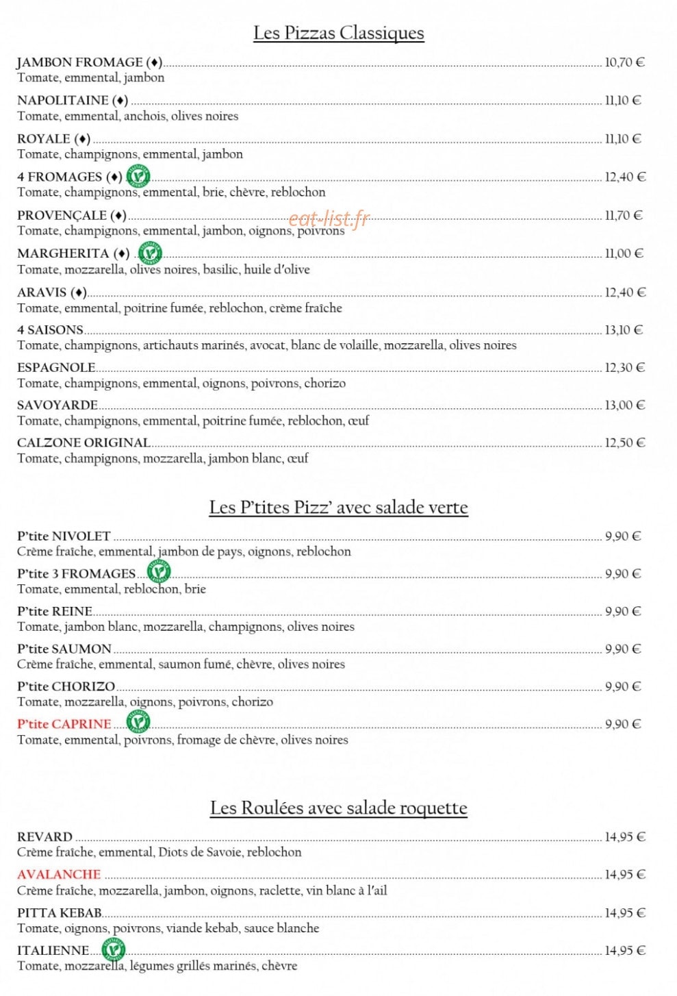 Pizza Pepone — carte page 4