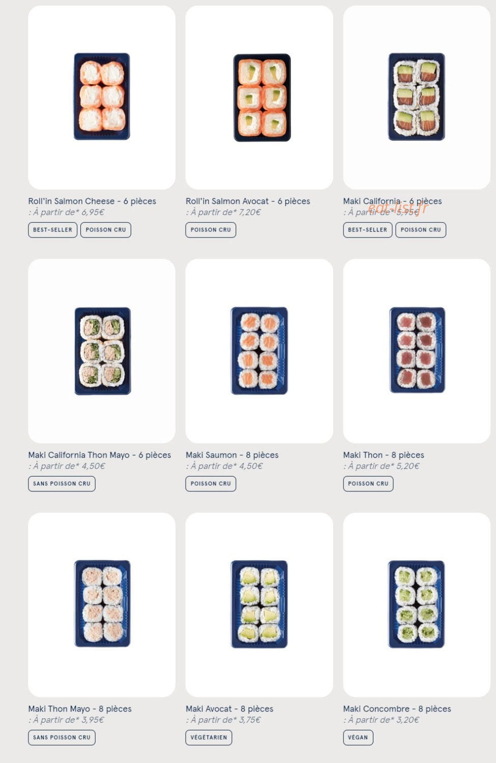 Sushi Daily — carte page 4