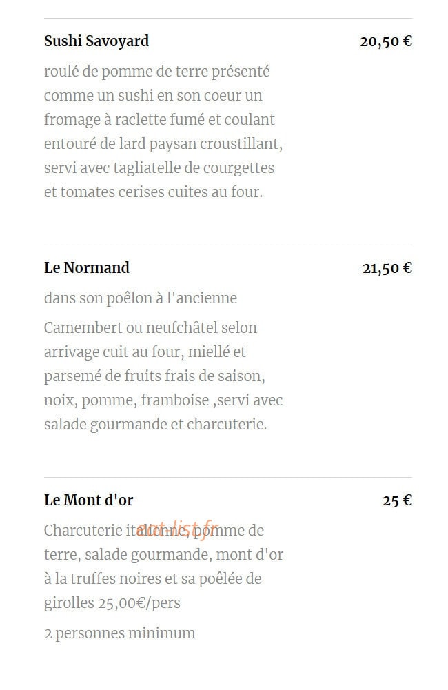 L'Amuse Gueule — carte page 2