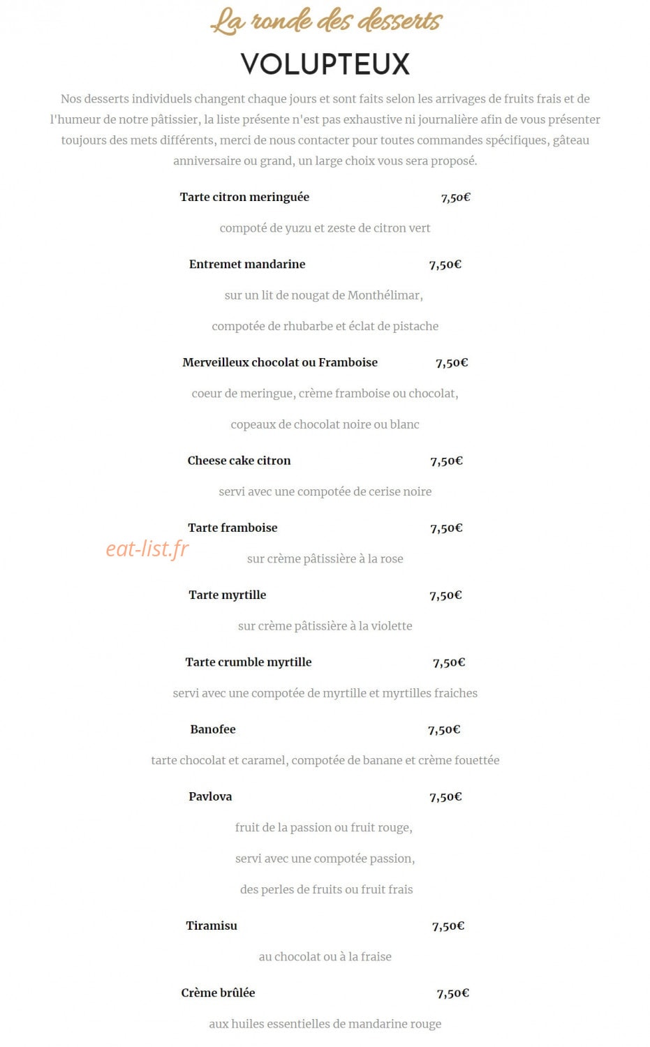 L'Amuse Gueule — carte page 7