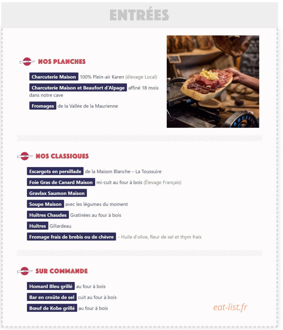 Chez Marcel & Fonsine — carte page 1