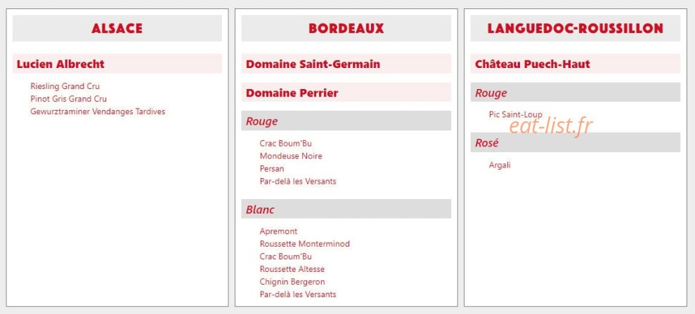 Chez Marcel & Fonsine — carte page 6