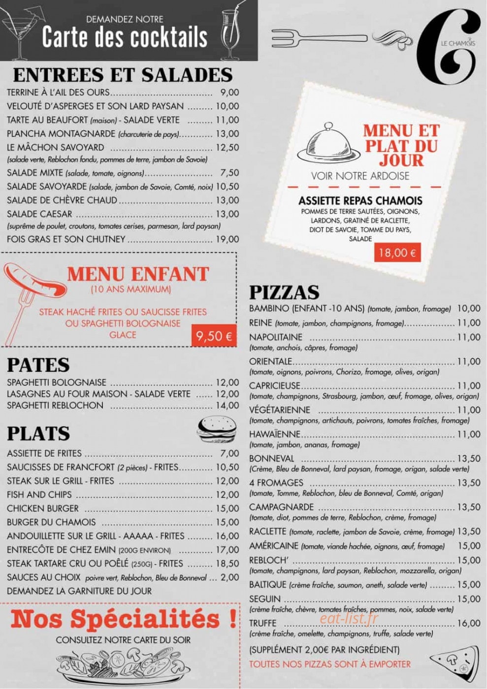 Le Chamois — carte page 18