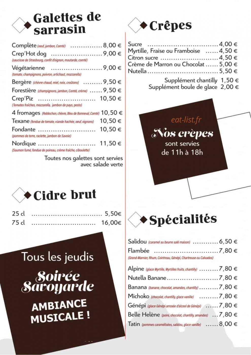 Le Chamois — carte page 21