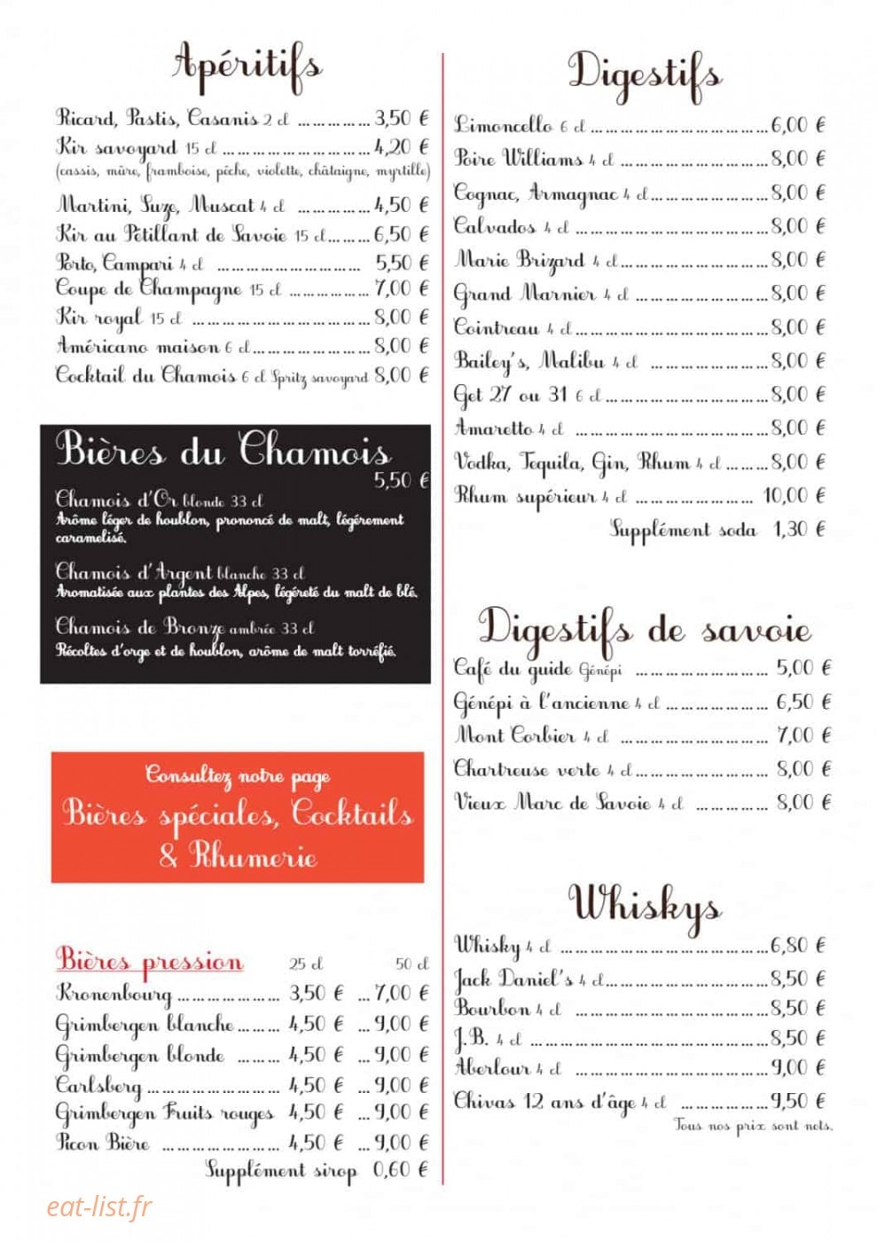 Le Chamois — carte page 5