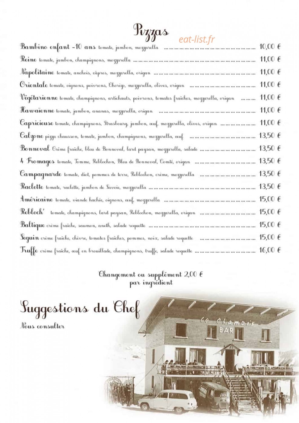 Le Chamois — carte page 13