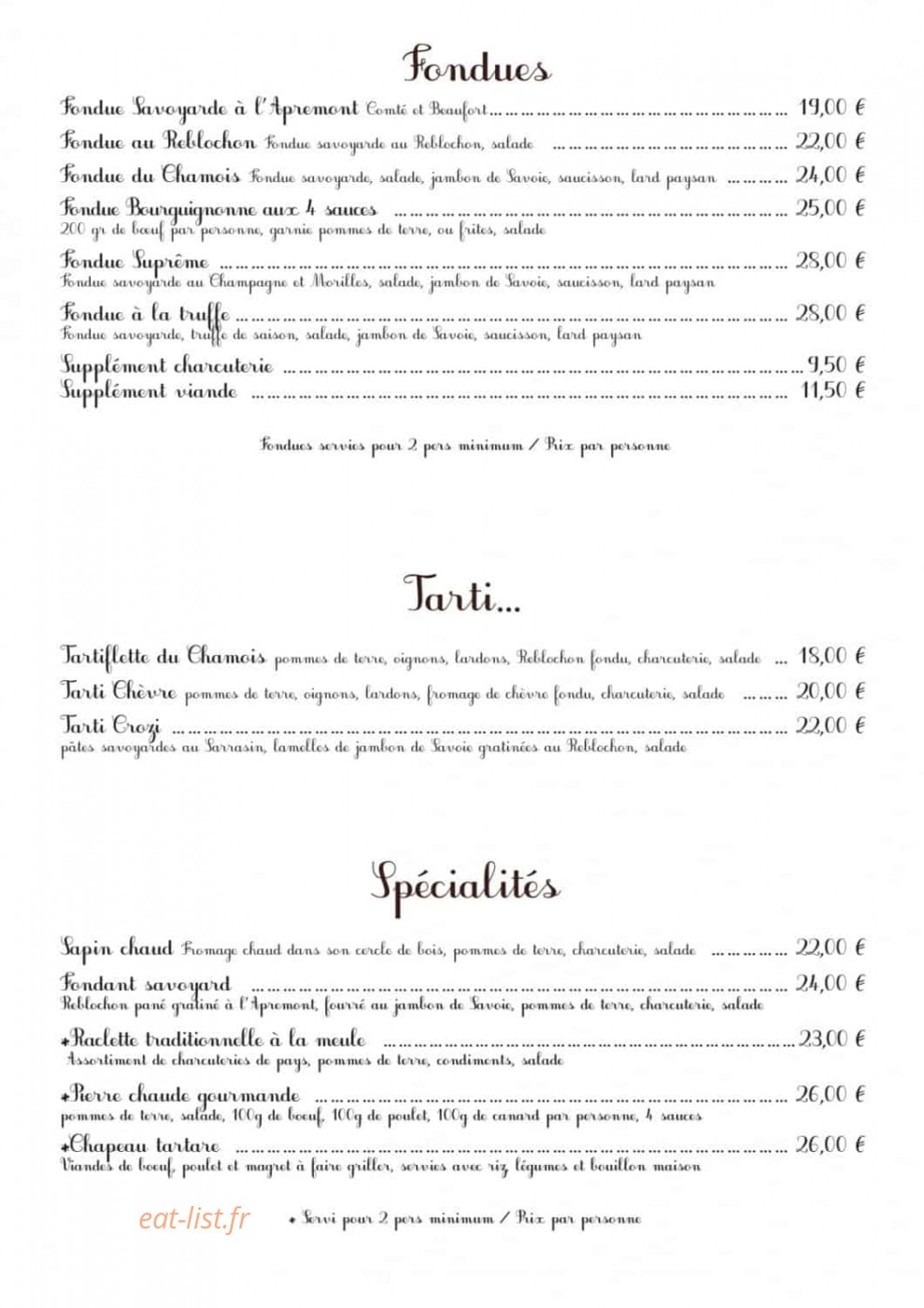 Le Chamois — carte page 9