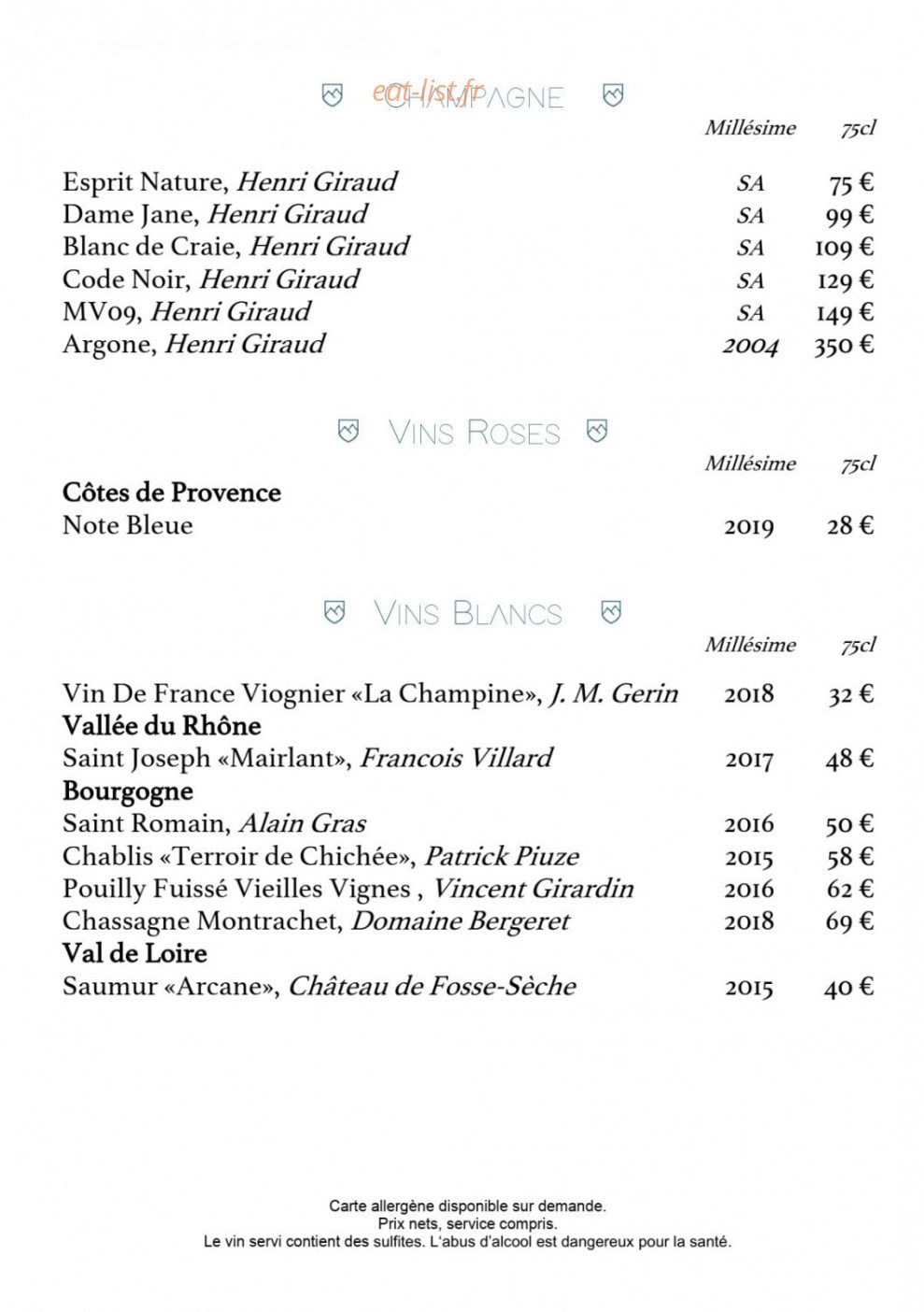 Sopar Restaurant — carte page 6